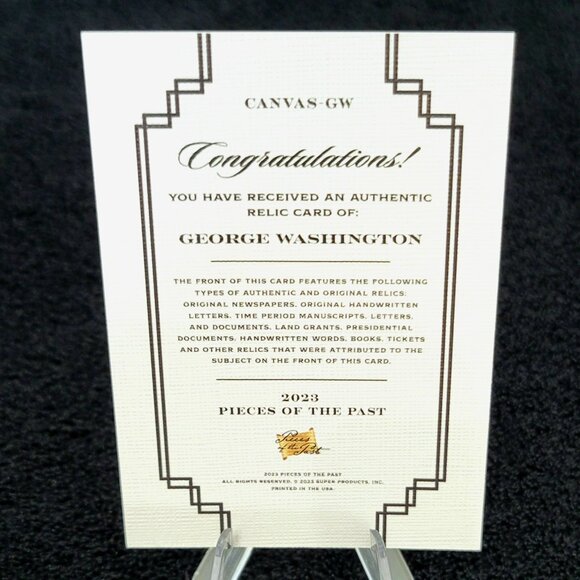 Authentic Handwriting Relic of George Washington 1st President of the USA - Picture 4 of 4